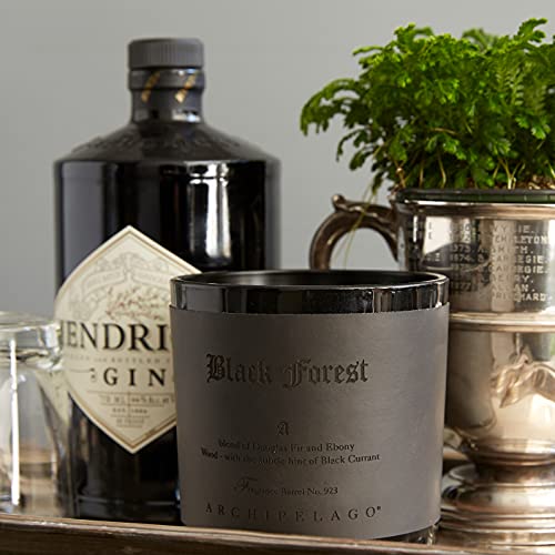 Archipelago Botanicals Black Forest Letter Press Candle, Dark Ebony Wood, Douglas Fir and Black Currant Scent, Faux Leather-Wrapped Jar, Clean Soy Wax Blend, 100 Hour Burn, 13 oz - Image 3