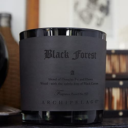 Archipelago Botanicals Black Forest Letter Press Candle, Dark Ebony Wood, Douglas Fir and Black Currant Scent, Faux Leather-Wrapped Jar, Clean Soy Wax Blend, 100 Hour Burn, 13 oz - Image 2