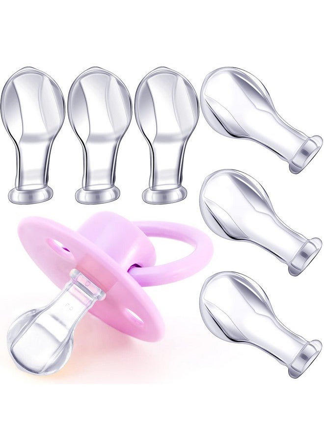 Tondiamo - 6 Pieces Big Size Pacifier Silicone Pacifier Replacement Chew Resistant Pacifier Dummy Pacifier Big Pacifier - Image 1
