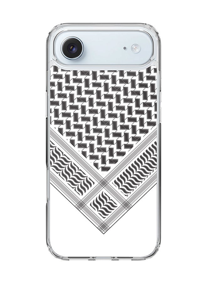 Stylizedd Classic Clear MagSafe Case for iPhone 17 Air , Hybrid Soft Case Flexible Edges Anti Drop TPU PC Gel Thin Transparent Cover [ Designed for iPhone 17 Air ] - Victory Shemag(Black) Full Print