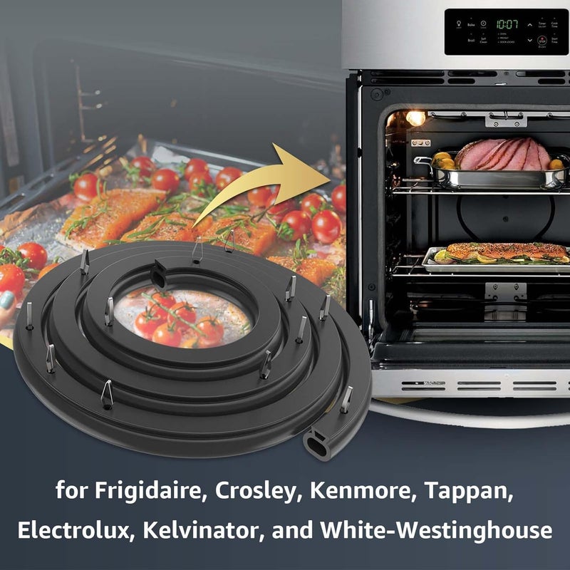 316239700 ختم باب فرن مع 12 مشبك تثبيت، متوافق مع أفران Frigidaire وKenmore من طرازات FEF303CWA وFEF303BWA، رقم المنتج: 833130، رقم الطلب: AP2126661، رقم القطعة: AH440011، يُستخدم لاستبدال ختم الباب (مقاس L50.45 بوصة). - Image 3