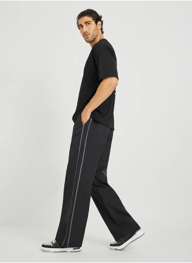 Styli Styli Oversized Open Hem Joggers with Side Tape