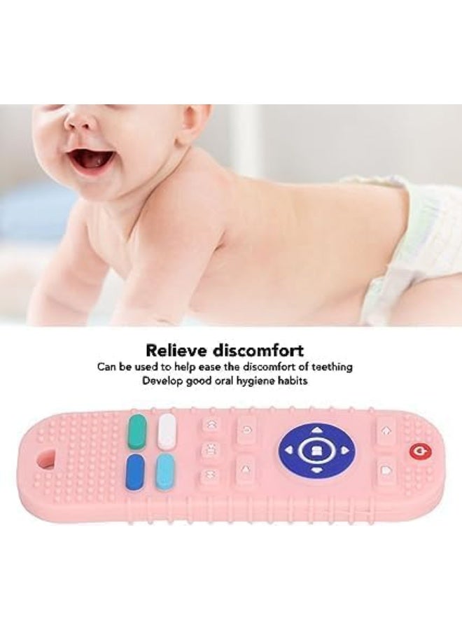 CAZADORA Silicone Baby Teething Toys for Infants 6–12 Months – Remote Control Shape BPA-Free Teether, Early Educational Sensory Chew Toy for Baby Girls, Safe u0026 Non-Toxic Silicone Material, Soft u0026 Flexible Design for Gum Relief, Lightweight u0026 Easy to Hold, Textured Surfaces for Sensory Stimulation, Encourages Fine Motor Skills u0026 Hand Coordination, Dishwasher Safe u0026 Easy to Clean, Compact Size for On-the-Go Comfort, Ideal Baby Shower Gift – Pink Color by - Image 3