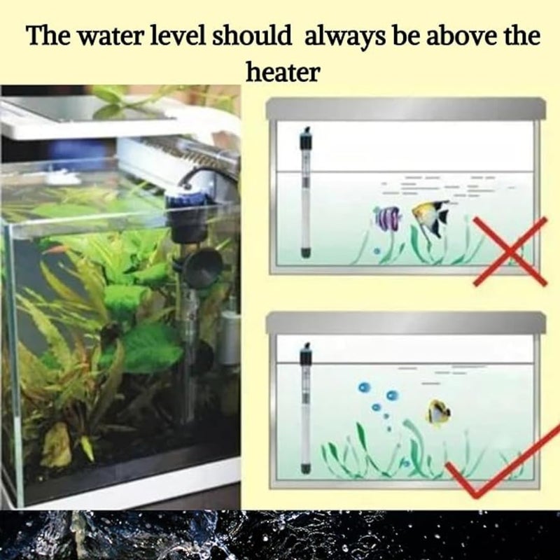 KSH STORE STORE- Break Proof Stainless Steel Rod Aquarium Fish Tank Heater with Free Sticker Thermometer (300 Watts - Suitable For2 to 4 Feet Tank) (300 W) - Image 4