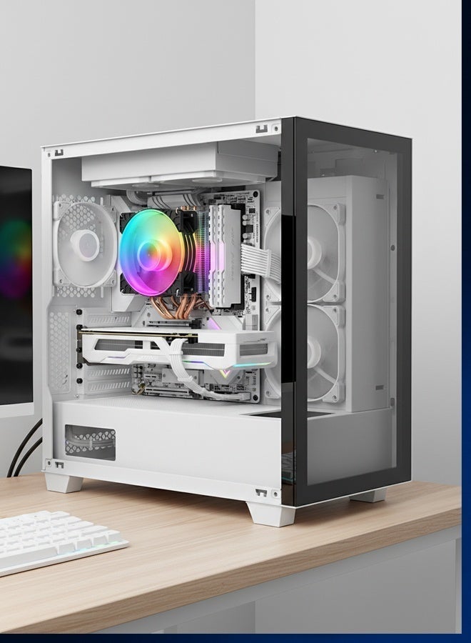 Fyliz 120 ARGB Dual-Tower CPU Air Cooler, 6 Copper Heat Pipes, Dual 120mm PWM Fans, 1800 RPM, Intel LGA1851/1700 & AMD AM4/AM5 - Image 3