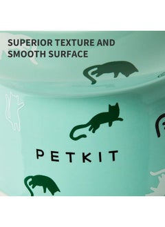 PetKit Ceramic Raised Cat Bowls, Tilted Elevated Food Water Bowl Fr Puppy Kitten, Stress Free, Backflow Prevention, Dishwasher And Microwave Safe, Lead & Cadmium Free  - Image 4