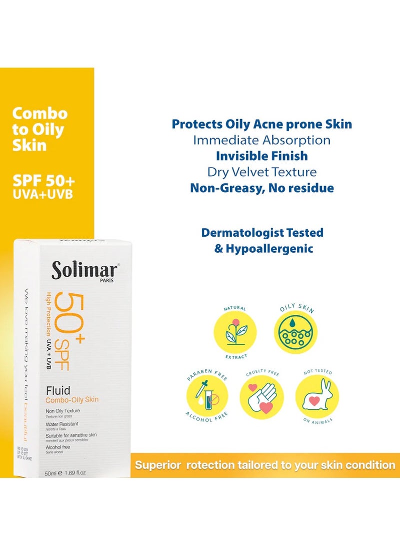 Solimar Paris Sun Block SPF 50+ Fluid – Lightweight & Non-Greasy, 50ml - Image 2