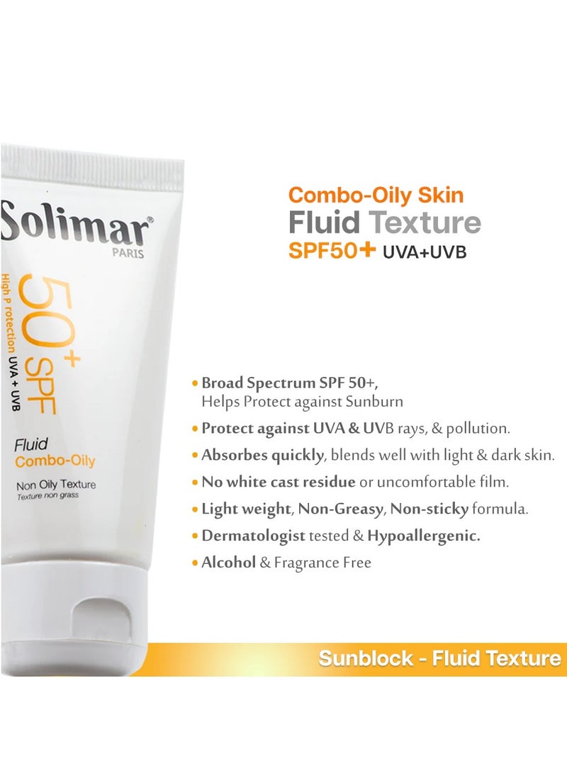 Solimar Paris Sun Block SPF 50+ Fluid – Lightweight & Non-Greasy, 50ml - Image 3