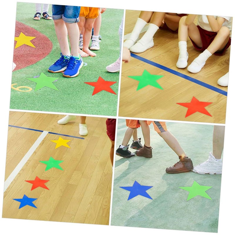 6 Non Directional Carpet Markers Star Shape Floor Markers Fluorescent For Classroom Sports Training Agility Organization - Image 3