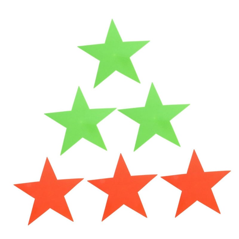 6 Non Directional Carpet Markers Star Shape Floor Markers Fluorescent For Classroom Sports Training Agility Organization - Image 2