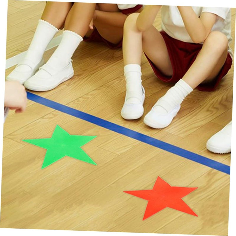6 Non Directional Carpet Markers Star Shape Floor Markers Fluorescent For Classroom Sports Training Agility Organization - Image 5