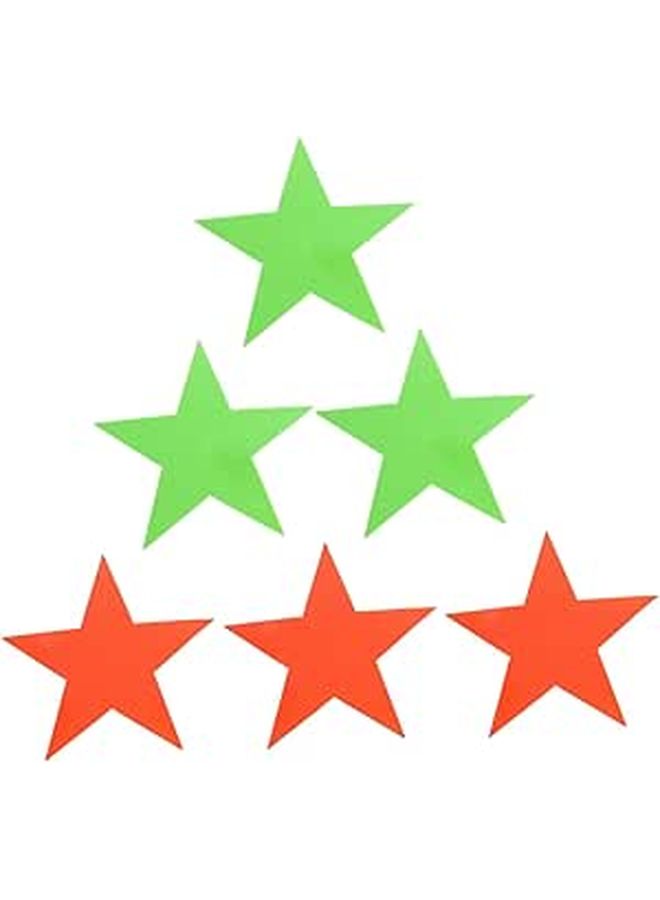 6 Non Directional Carpet Markers Star Shape Floor Markers Fluorescent For Classroom Sports Training Agility Organization - Image 1