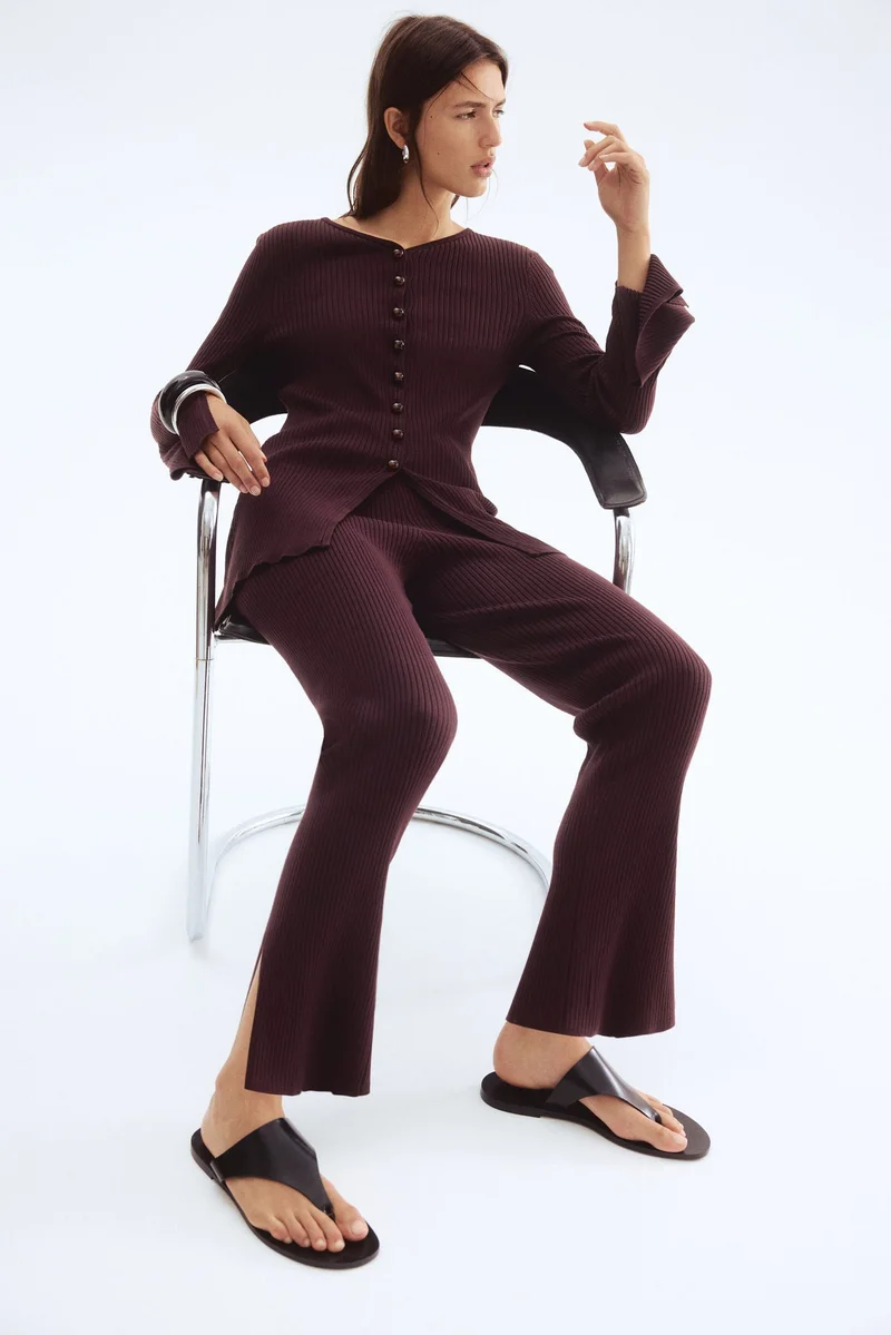 H&M Rib-knit trousers