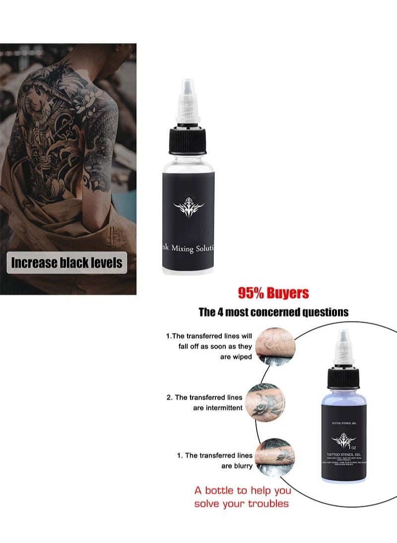 HaLunhi - Wireless Rotating Tattoo Pen Kit, Wireless Power RCA Display Portable Rechargeable, 10 Cartridges Needle 10 Color Pigment 30ml Tattoo Transfer Gel 30ml Pigment Diluent,Professional Tattoo Kit - Image 1