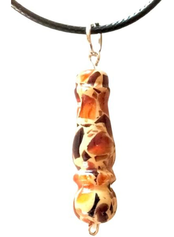 Amber Dust Necklace Healing Pendant Gemstone - Image 1