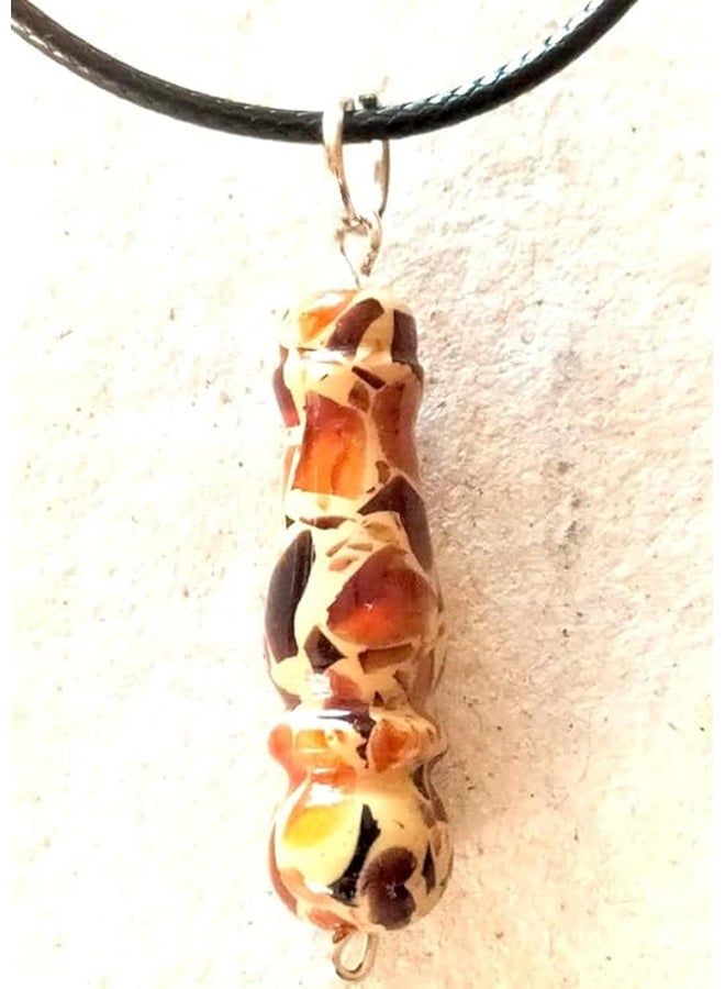 Amber Dust Necklace Healing Pendant Gemstone - Image 2