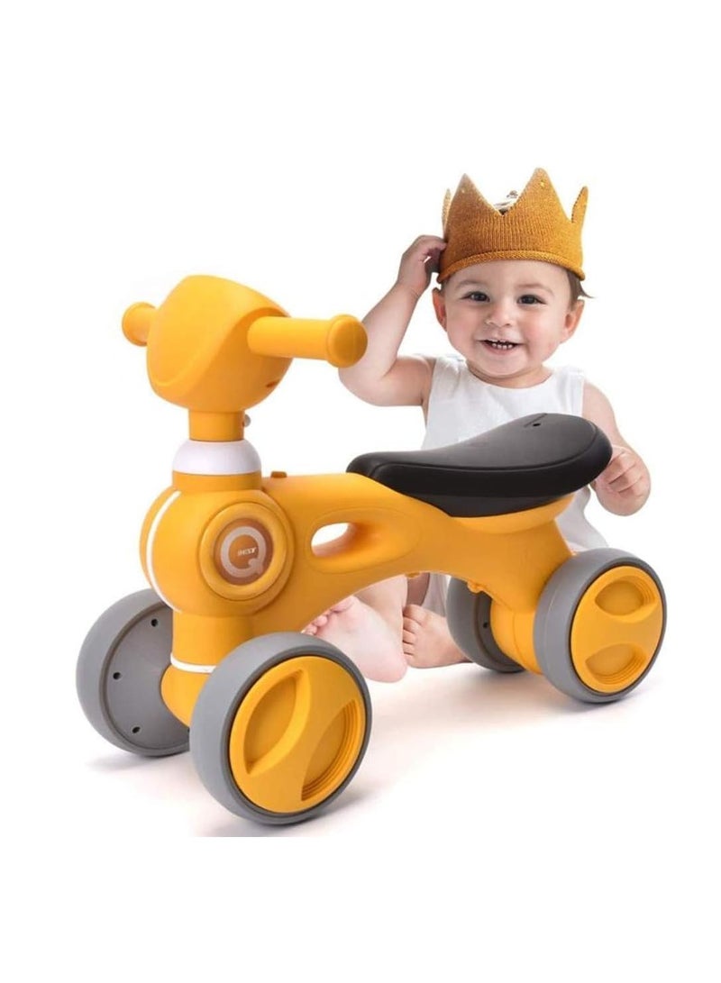 Dubkart Baby Balance Bike, Toddler Walker Bike Toy with Music & Light 4 Wheels for 10-36 Months Kids (yellow) - Image 2
