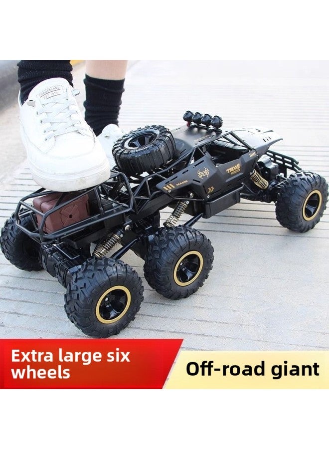 Oversized Remote Control Car Drift Off-road Vehicle Four-wheel Drive Climbing Blimps High-speed Racing Boy Charging Toy Car-Color:27cm [black] Alloy Off-road Vehicle-Scale:Two Sets Of Body Rechargeable Batteries + Remote Control Batteries + Charging Cable  - Image 2