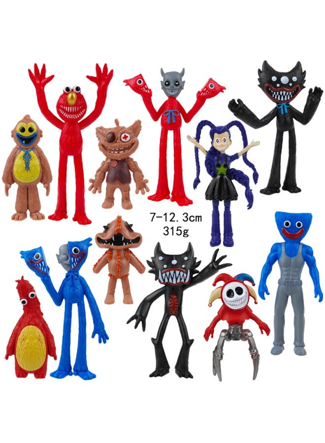 Action Figure Toys, Poppy Playtime 5 Game Character Set, Gift for Fans, Kids, Collectors, Home Decor (12 Pack)