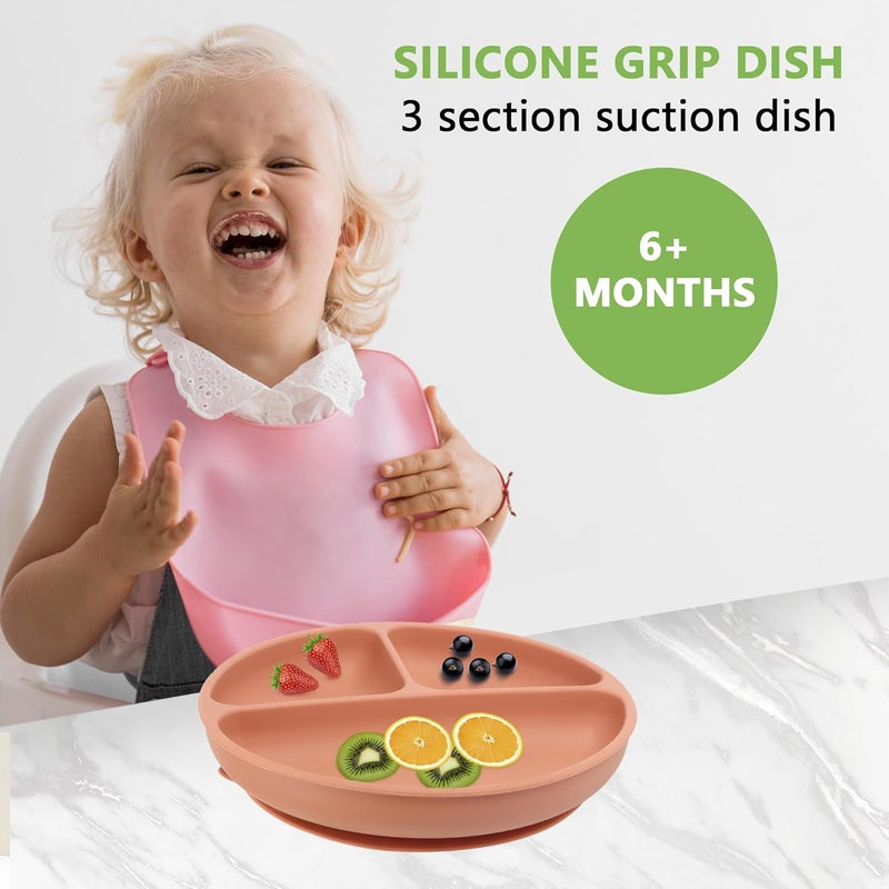 PEEPER Suction Plate for Baby, Toddler Plates with Secure Silicone Grip, Silicone Plates for Babies, Microwave Plates for Kids, Baby Plates for Food, BPA Free, Dishwasher, Unbreakable Feeding Plates - Image 5