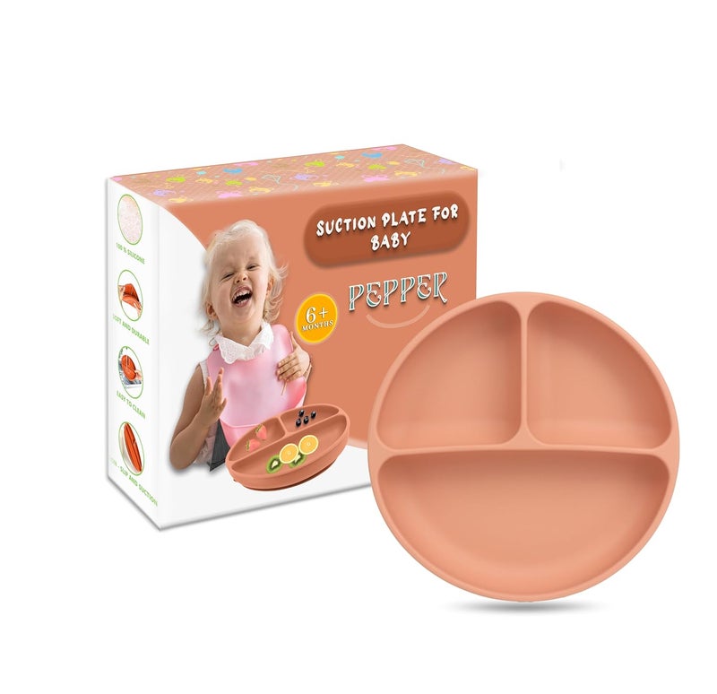 PEEPER Suction Plate for Baby, Toddler Plates with Secure Silicone Grip, Silicone Plates for Babies, Microwave Plates for Kids, Baby Plates for Food, BPA Free, Dishwasher, Unbreakable Feeding Plates - Image 1