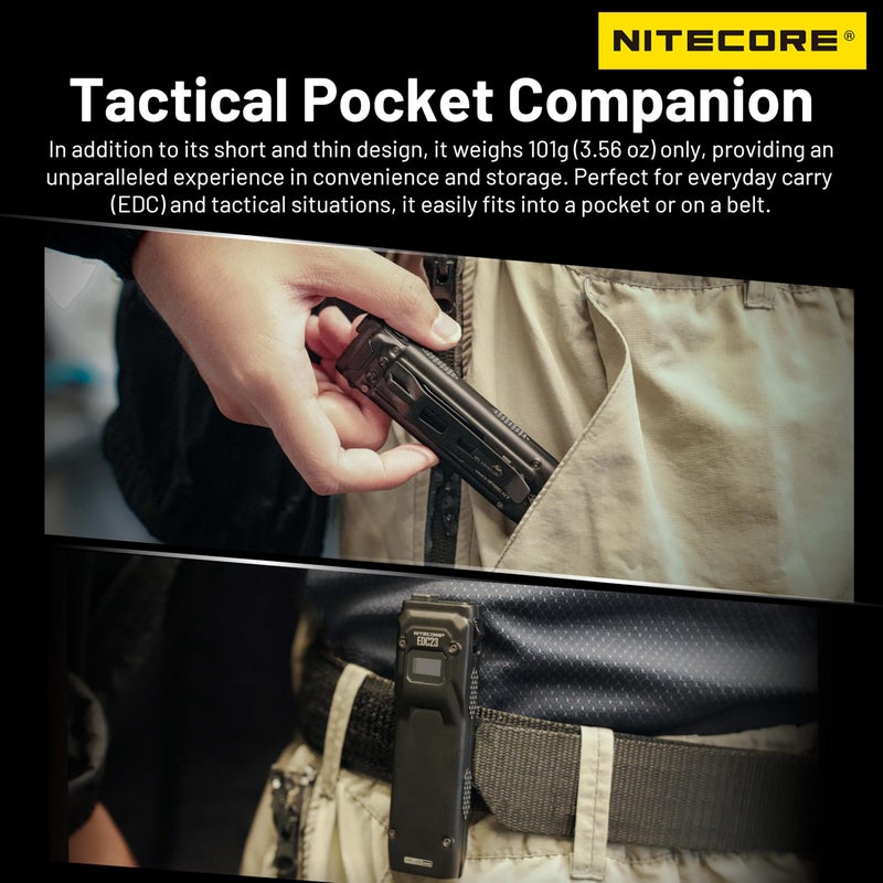 Nitecore EDC23 2500 Lumen Ultra Slim Pocket Tactical EDC Flashlight - Image 4
