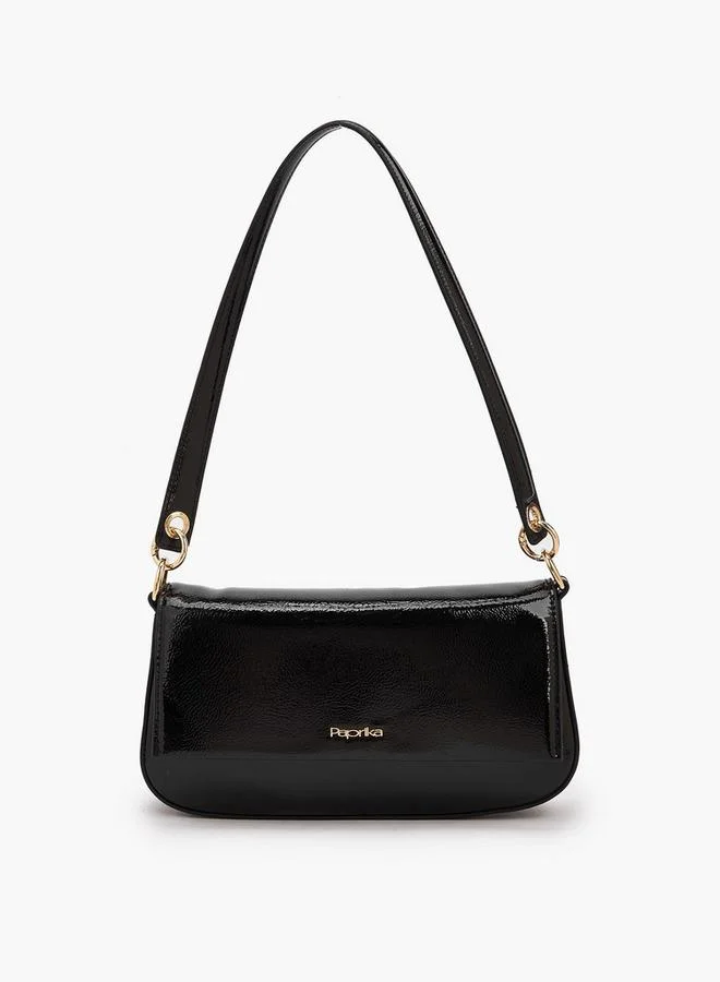 Solid Shoulder Bag With Top Handle