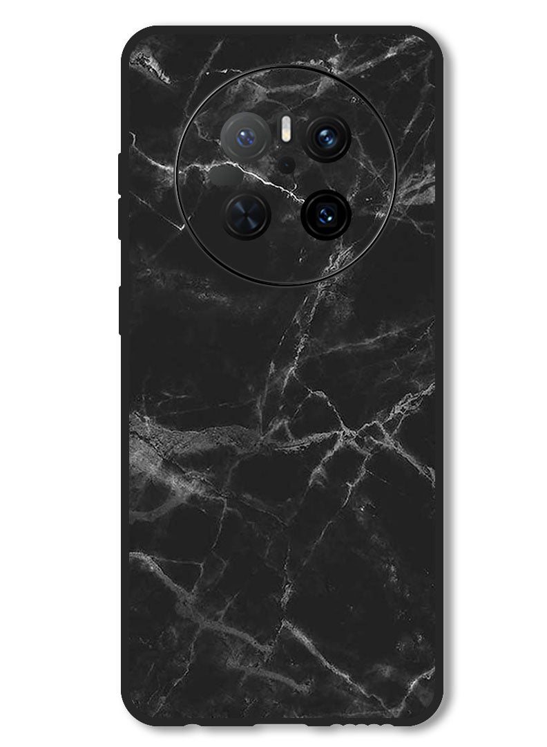 Theodor Case Compatible with Huawei Mate 70 Protection Shockproof Bumper Cover Black Marble - Image 1