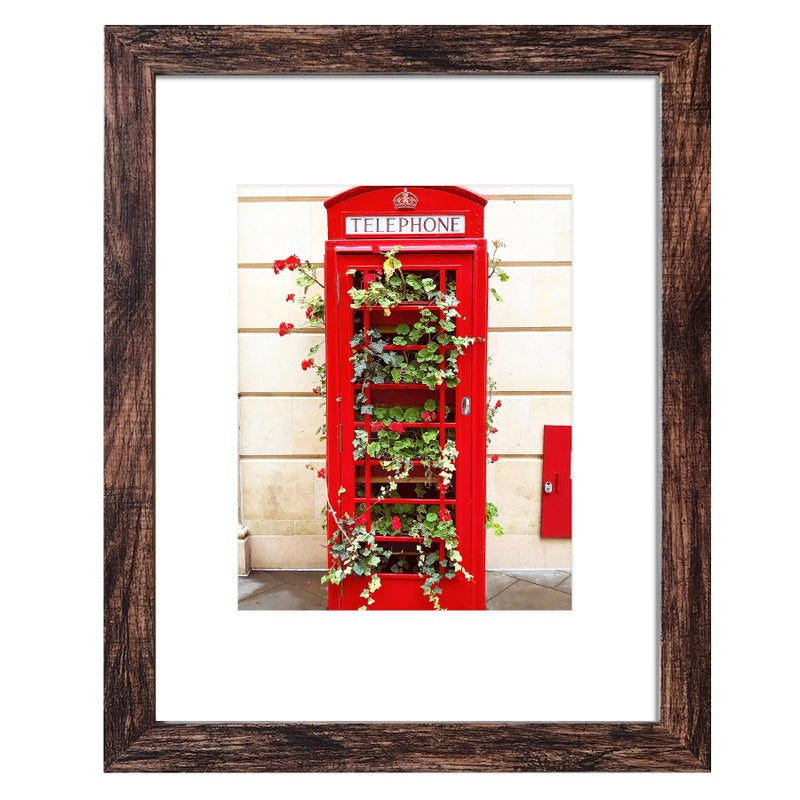 SESEAT 16x20 Picture Frame Brown Display Pictures 11x14 with Mat or 16x20 without Mat Photo Frames Wall Gallery 1 Pack