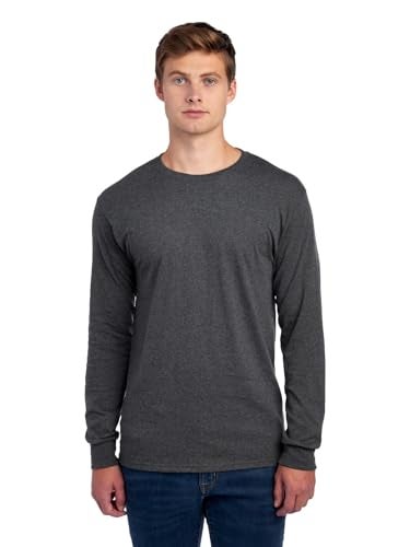 Jerzees Unisex Adult Dri-Power Long Sleeve T-Shirt Fashion t Shirts, Heather Black, 3X-Large US - Image 1