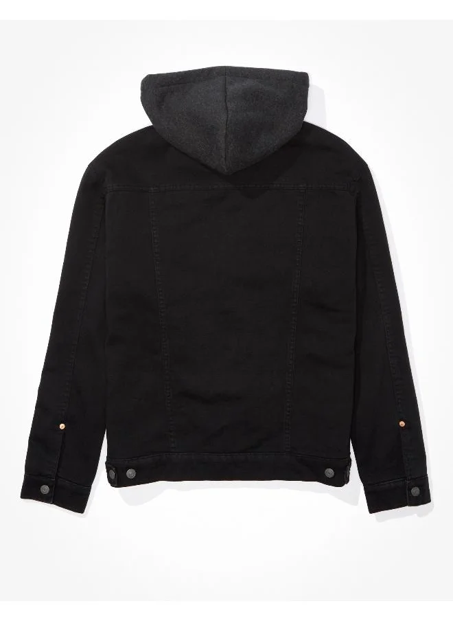 American Eagle Hooded Canvas Trucker Jacket