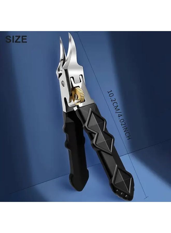 Heavy Duty Curved Blade Nail Clippers 1pc For Thick Ingrown Toenails Non Slip Grip - Image 5