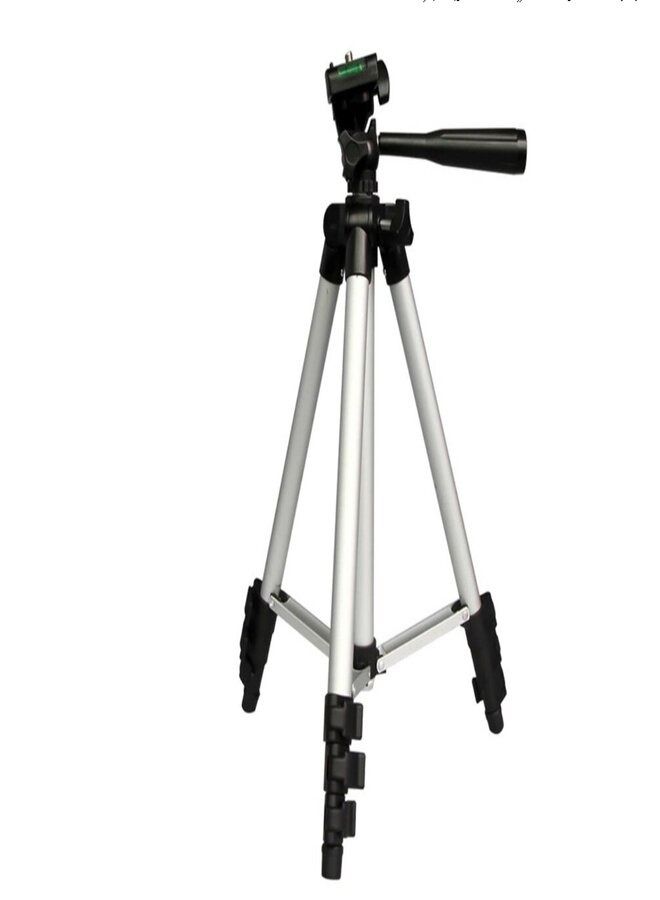 Smartphone Tripod With Bluetooth Remote Silver/Black - Image 2
