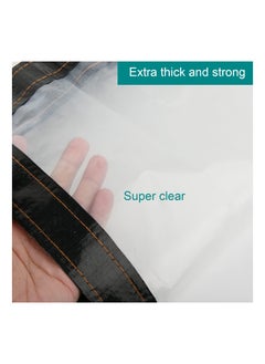 SYOSI Clear Tarp, 2 Pcs 39x39IN Heavy Duty Tarp Cover Waterproof Tarpaulin PVC Tarpaulin with Grommets Multi Purpose for Gardening Camping Traveling UV-Ray Clear Greenhouse Plastic Cover for Garden Patio  - Image 5