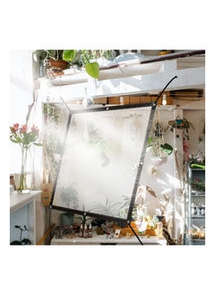 SYOSI Clear Tarp, 2 Pcs 39x39IN Heavy Duty Tarp Cover Waterproof Tarpaulin PVC Tarpaulin with Grommets Multi Purpose for Gardening Camping Traveling UV-Ray Clear Greenhouse Plastic Cover for Garden Patio  - Image 3