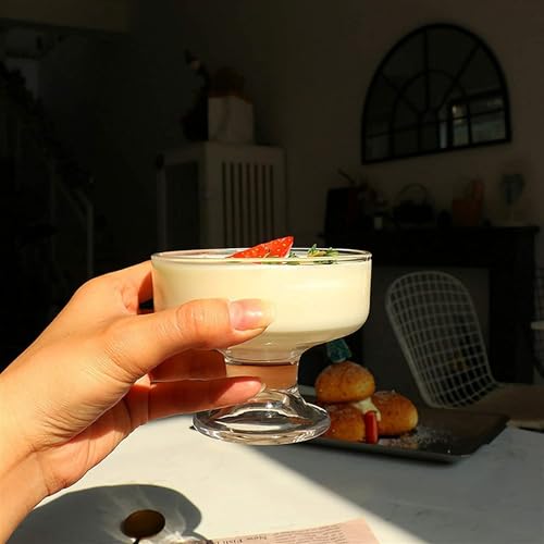 TIENER Ice Cream Glasses Cups 189 Ml Dishes for Desserts, Milkshake,Fruit and Pudding Glass Serving Bowls, Perfect for Home, Restaurants and Parties Dishwasher Safe (Brandy Dessert Bowl 6) - Image 2