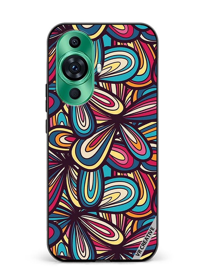 VR CREATIVE Protective Case Cover For Huawei nova 11 Ultra Flower Abstract Design Multicolour - Image 1