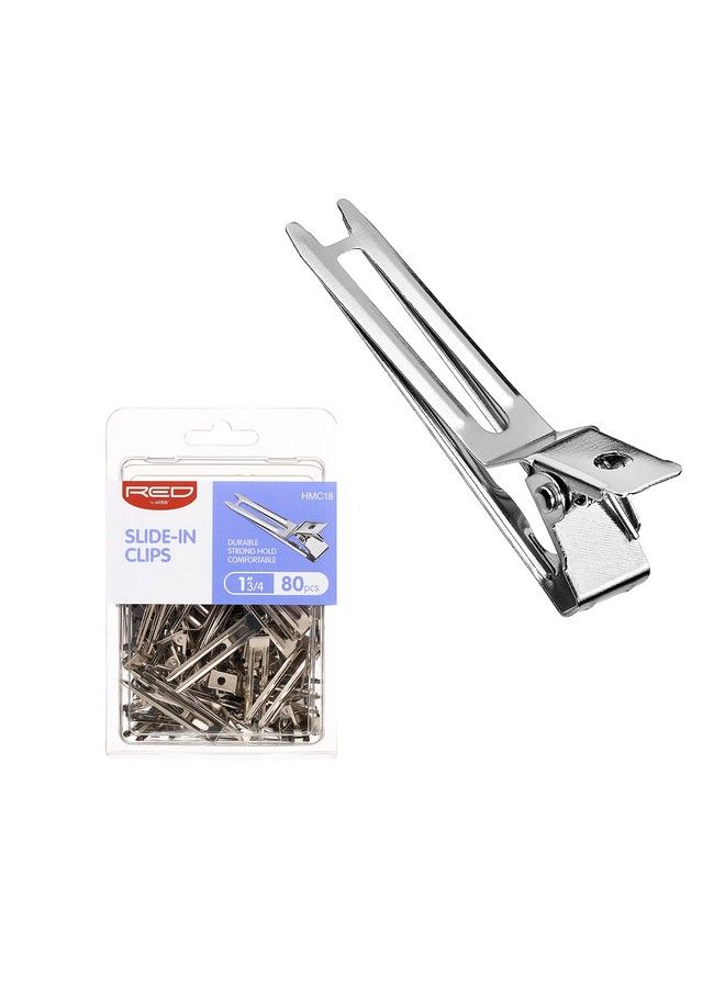 Red by Kiss 80Pcs 1.75" Slide In Clips Hairdressing Curl Setting Section Hair Clips Hair Pins - Image 1