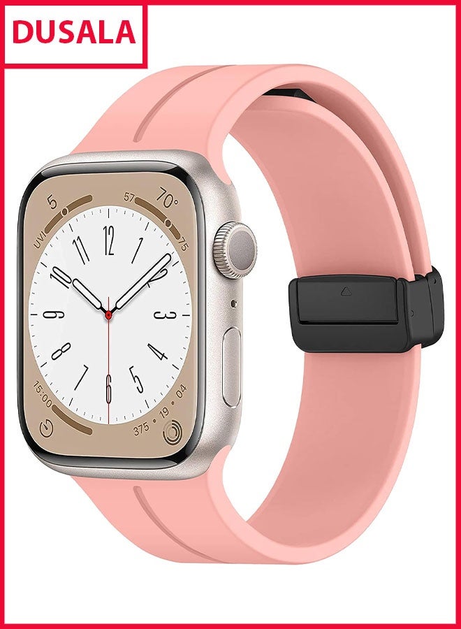 DUSALA Magnetic Silicone Watch Band 45mm/49mm Quick Release Strap for Men & Women Soft Skin Friendly Sport Replacement Band for Smartwatch & Analog Watches Durable, Waterproof, Magnetic Folding Clasp for All-Day Comfort - Image 1