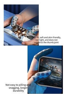 FlyDigi 2-Pack of Silver Cloth Mobile Game Finger Cots Extremely Thinmaterial Zero Contact Breathable Extremely Sensitive With Storage Box  - Image 2