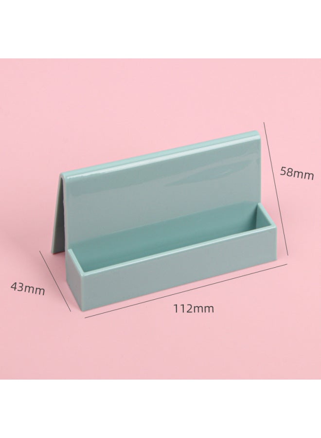 هيلبس صندوق بطاقات العمل الأنيق، علبة بطاقات مكتبية صغيرة، حامل بطاقات بسيط وعصري، صندوق تخزين البطاقات، أدوات مكتبية - Image 1