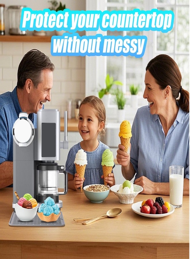 PalkSky حصيرة بالكسكي السيليكون لصانع الآيس كريم نينجا سويرل، ملحقات لنينجا سويرل كريمي، رمادي - Image 5