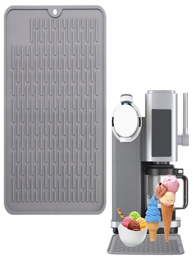 PalkSky حصيرة بالكسكي السيليكون لصانع الآيس كريم نينجا سويرل، ملحقات لنينجا سويرل كريمي، رمادي - Image 1