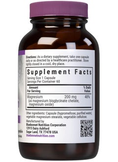 Bluebonnet Nutrition Bluebonnet Nutrition Buffered Chelated Magnesium - 60 Vegetable Capsules  - Image 2