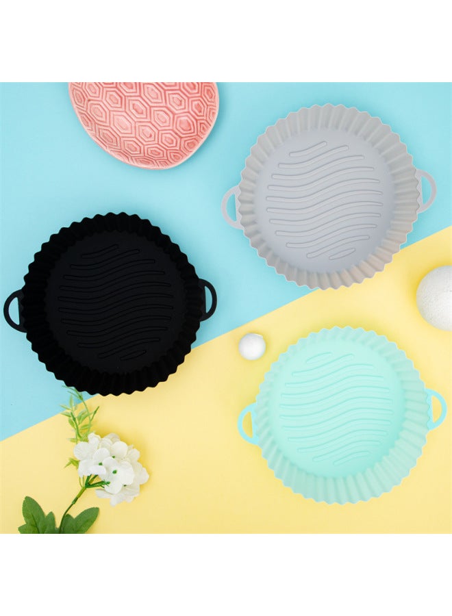 Air Fryer Silicone Pot Air Fryer Silicone Baking Tray Heat Resistant Easy To Clean Non-stick Coated Baking Tray-Specifications:Square Light Green - Image 3