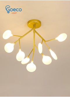 Goeco LED Chandelier Gold Hanging Light Warm Light  - Image 1