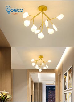 Goeco LED Chandelier Gold Hanging Light Warm Light  - Image 4