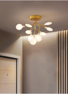 Goeco LED Chandelier Gold Hanging Light Warm Light  - Image 5