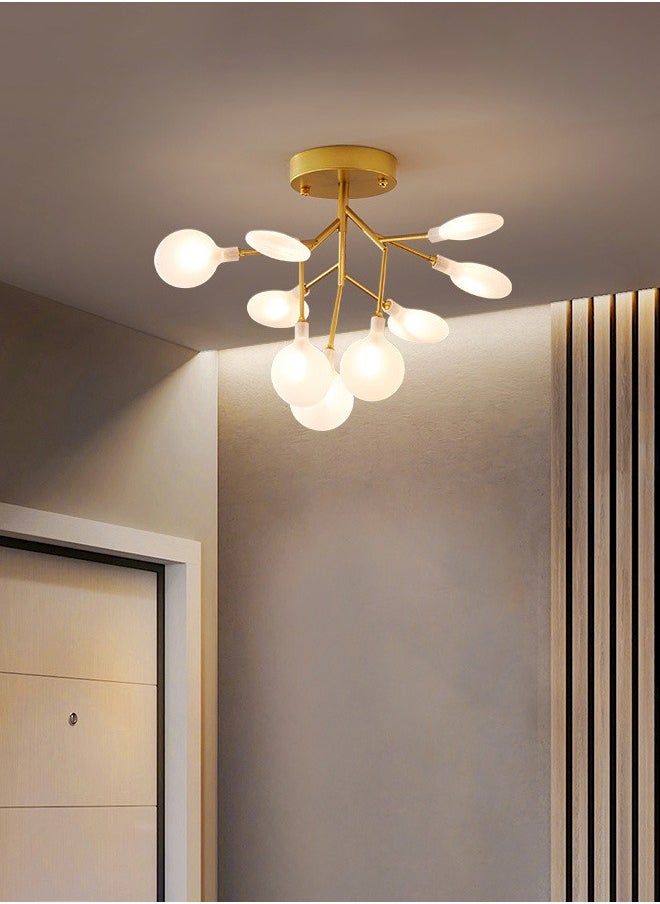 Goeco LED Chandelier Gold Hanging Light Warm Light  - Image 5