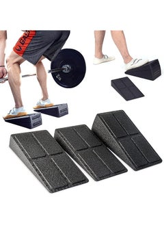 Squat Wedge Block, Heavy Duty 3Pcs Foam Foot Ankle Knee Stretcher Leg Extender, Adjustable Angles Non-Slip Squat Wedge Ramp Slant Board For Heel Elevated Squat, Calf Raise, Yoga, Pilates